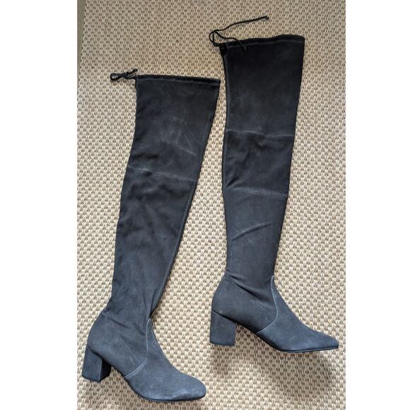 STUART WEITZMAN Genna 60 Over-The-Knee City Boots, Slate, Suede, 40.5/10, NWOB - Picture 2 of 8
